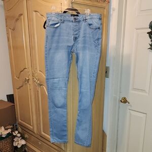 Denim&Co Men's Sky Blue Skinny Jeans